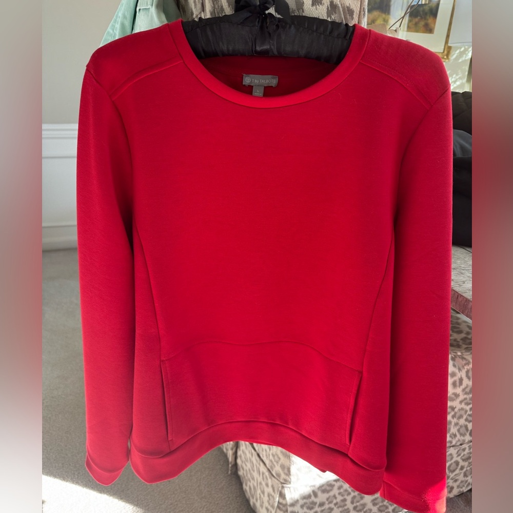 Talbots Red Crewneck pullover NWT with “Airknit Stretch”